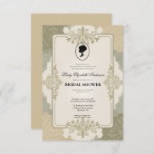 Regency tijdperk Florals Bridgerton Vrijgezellenfe Kaart (Voorkant / Achterkant)