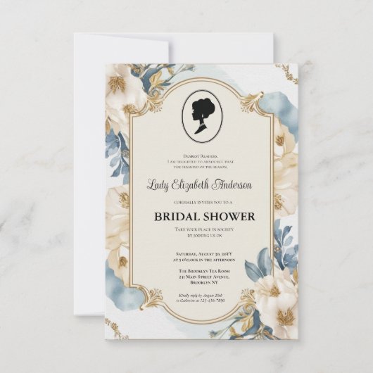 Regency tijdperk goud Bridgerton Vrijgezellenfeest Kaart (Voorkant)