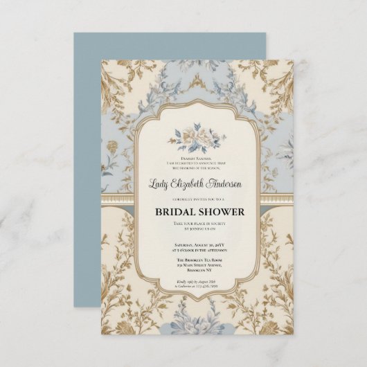 Regency tijdperk goud Bridgerton Vrijgezellenfeest Kaart (Voorkant / Achterkant)