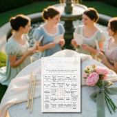 Regency Vind de Gast Bruidsfeest Bingo spel Kaart