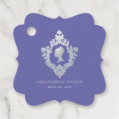 Regency Violet Crest Vrijgezellenfeest Bedankjes Labels (Voorkant)