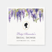 Regency Vrijgezellenfeest Wisteria Floral Servet (Voorkant)