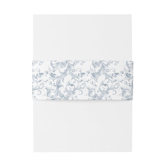  Regency Wedding Invitation Belly Band Uitnodigingen Wikkel (Achterkant Voorbeeld)