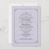 Regency Wedding Invitation  Lavender Kaart (Voorkant)