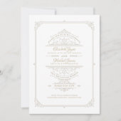 Regency Wedding Invitting  Thleed GOLD Kaart (Voorkant)