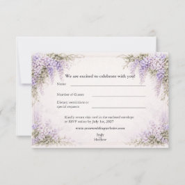 Regency Wisteria Bruiloft Bedankkaart