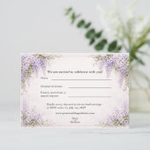 Regency Wisteria Bruiloft Bedankkaart (Staand voorkant)