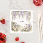 Regency Wisteria Bruiloft Servet (Insitu)