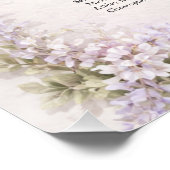 Regency Wisteria Bruiloft Zitplaatskaart Poster (Hoek)