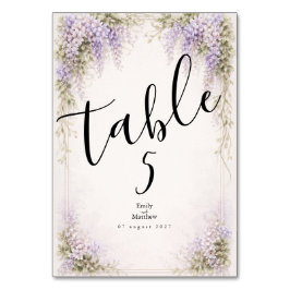 Regency Wisteria Huwelijks Tafel Nummerkaart Kaart
