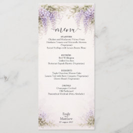 Regency Wisteria Huwelijksmenu kaart