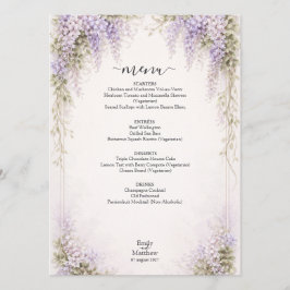 Regency Wisteria Huwelijksmenu kaart