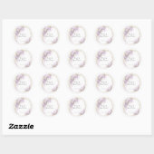 Regency Wisteria Round Wedding Stickers (Vel)
