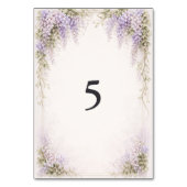 Regency Wisteria Wedding Table Number Card Kaart (Achterkant)