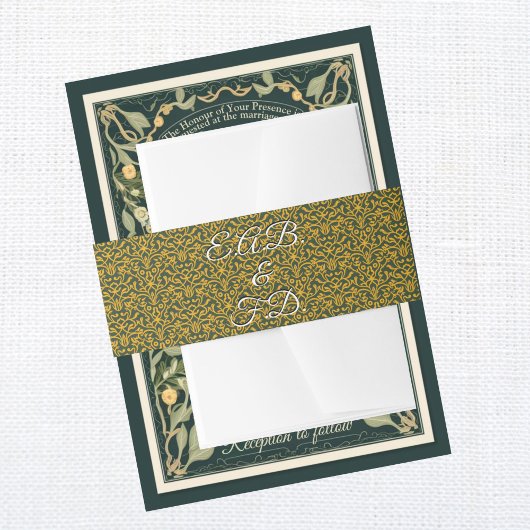 Regencycore Elegant formele Engels Regency bruilof Uitnodigingen Wikkel