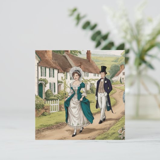 Regencycore Recency stijl  look Platte Kaart (Staand voorkant)