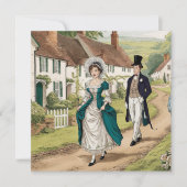 Regencycore Recency stijl  look Platte Kaart (Voorkant)