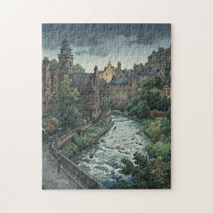 Regendag bij Dean Village Legpuzzel