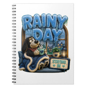 Regendag Blijven Binnen Grappig Gezellig Notitieboek