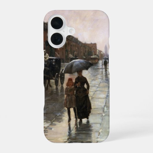 Regendag, Boston door Frederick Childe Hassam iPhone 16 Hoesje (Achterkant)