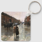 Regendag, Boston door Frederick Childe Hassam Sleutelhanger (Achterkant)