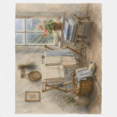 Regendag Cottage Waskamer Fleece Deken (Voorkant)
