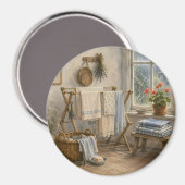 Regendag Cottage Waskamer Magneet (Voorkant / Achterkant)