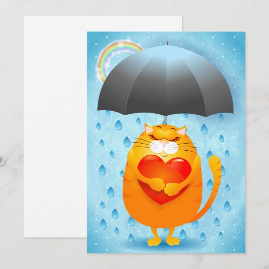 Regendag Feestdagenkaart (Voorkant / Achterkant)