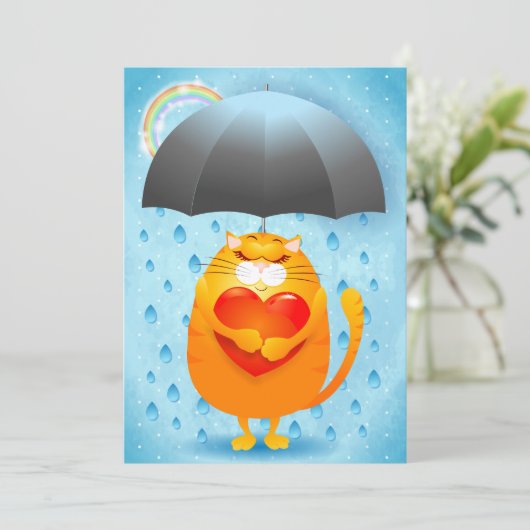 Regendag Feestdagenkaart (Staand voorkant)