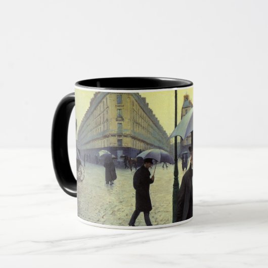 Regendag in Parijs door Gustave Caillebotte Mok (Voorkant links)