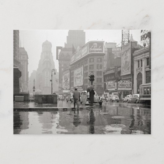 Regendag in Times Square, 1943 Briefkaart (Voorkant)