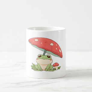 Regendag kikker onder paddenstoel Kawaii ontwerp Koffiemok