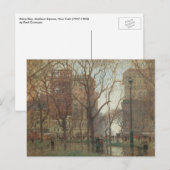 Regendag, Madison Square, New York, Paul Cornoyer Briefkaart (Voorkant / Achterkant)