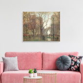 Regendag, Madison Square, New York, Paul Cornoyer Canvas Afdruk (Insitu (Woonkamer))