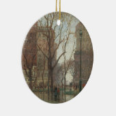 Regendag, Madison Square, New York, Paul Cornoyer Keramisch Ornament (Rechts)