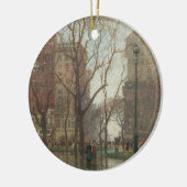 Regendag, Madison Square, New York, Paul Cornoyer Keramisch Ornament (Links)