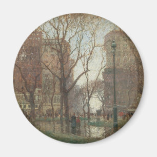 Regendag, Madison Square, New York, Paul Cornoyer Magneet
