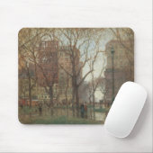 Regendag, Madison Square, New York, Paul Cornoyer Muismat (Met muis)