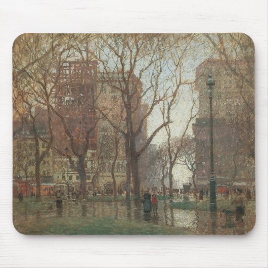 Regendag, Madison Square, New York, Paul Cornoyer Muismat (Voorkant)