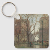 Regendag, Madison Square, New York, Paul Cornoyer Sleutelhanger (Voorkant)