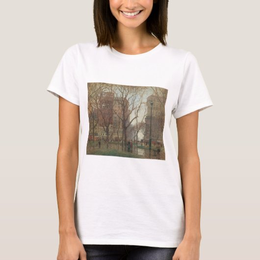 Regendag, Madison Square, New York, Paul Cornoyer T-shirt (Voorkant)