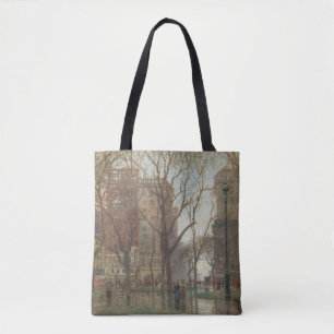 Regendag, Madison Square, New York, Paul Cornoyer Tote Bag