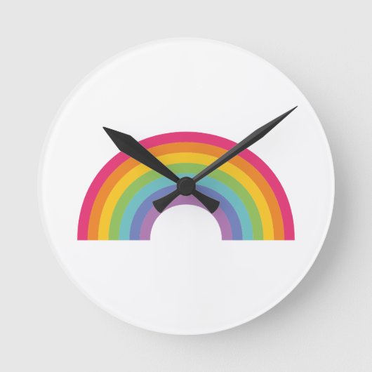 Regendag Regenboog Ronde Klok (Voorkant)
