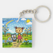 Regendagen Sleutelhanger (Achterkant)