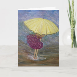 "Regendans" Blank Wenskaart