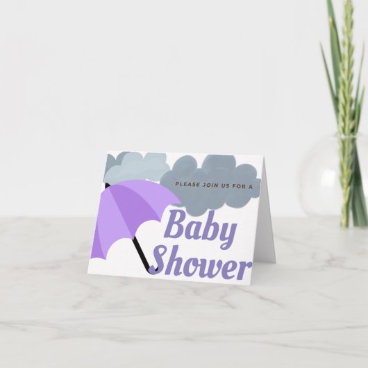 Regendouches Uitnodigingen voor babydouches (Voorkant)