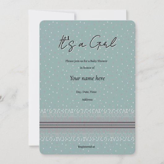 Regendrop baby shower uitnodiging (Voorkant)