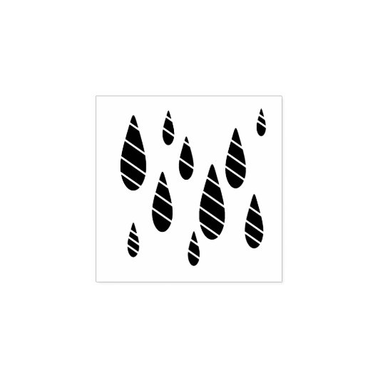 Regendruppel mini rubberstempel (Afrduk)