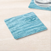 Regendruppel op Rippling Pool Water Aqua Blue Kartonnen Onderzetters (Schuin)