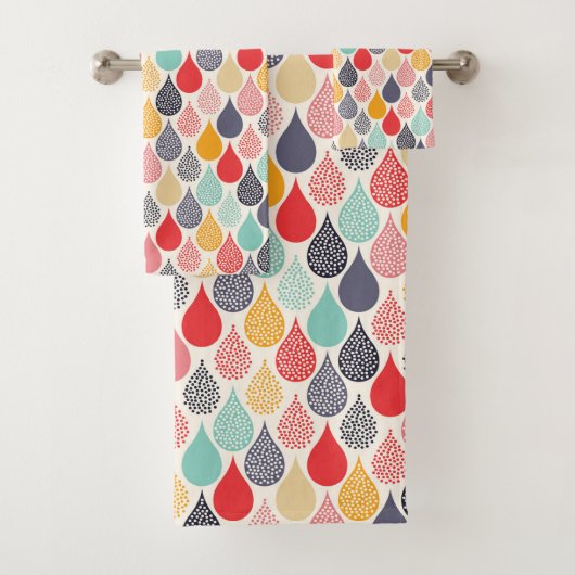 Regendruppel Pop Art Dot Pattern Bad Handdoek (Insitu)